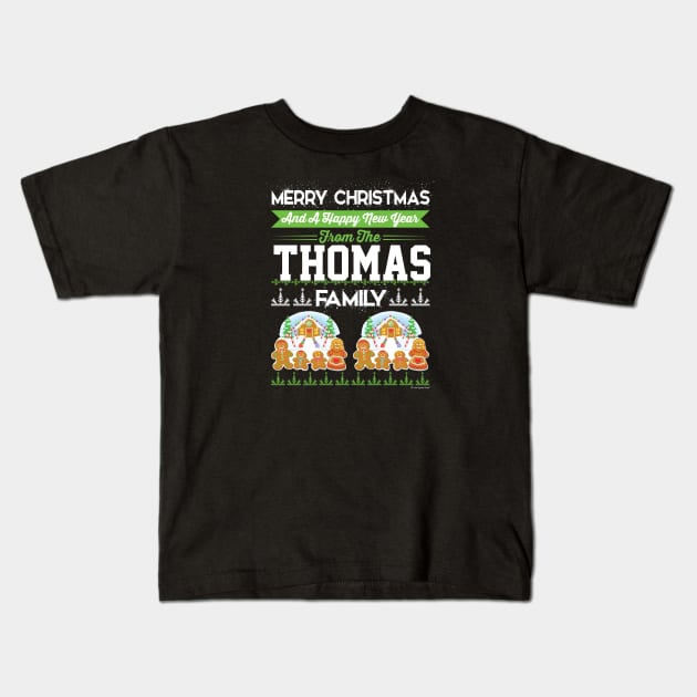 Merry Christmas And Happy New Year The Thomas Fa Kids T-Shirt by CoolApparelShop